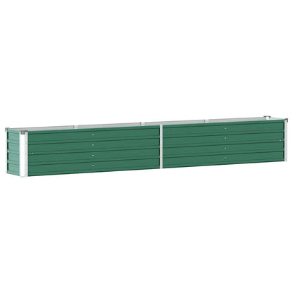 Canteiro elevado de jardim aço galvanizado 320x40x45cm verde