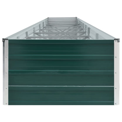 Canteiro elevado de jardim aço galvanizado 600x80x45 cm verde