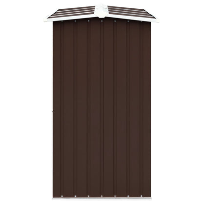 Abrigo jardim p/ arrumação de troncos aço 330x92x153cm castanho