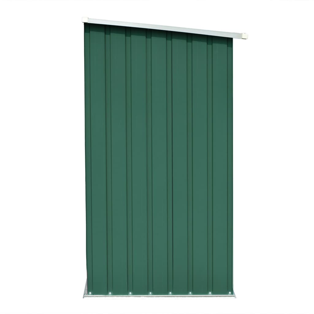 Abrigo p/ arrumação de troncos jardim aço 163x83x154cm verde