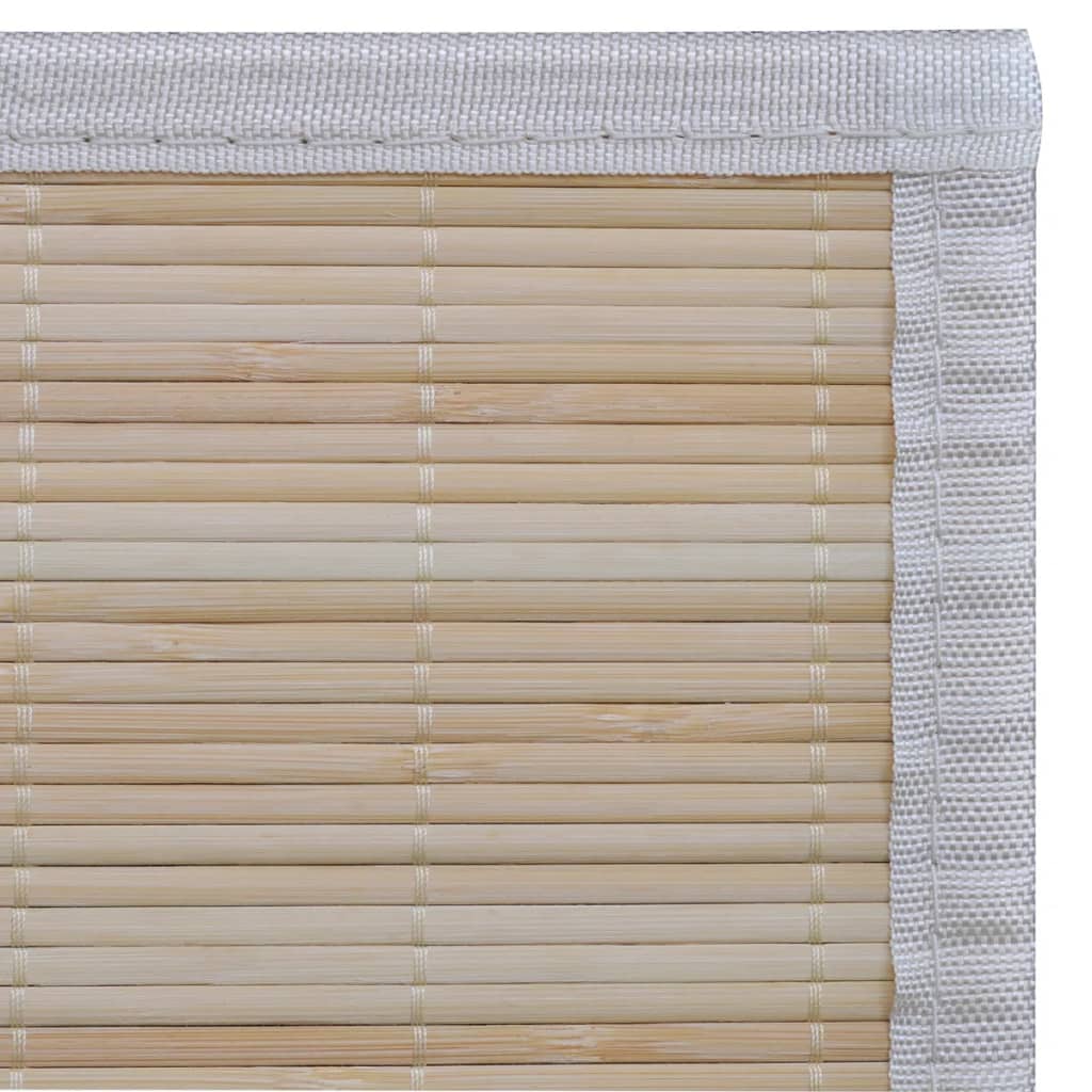 Tapetes retangulares de bambu natural 2 pcs 120x180 cm