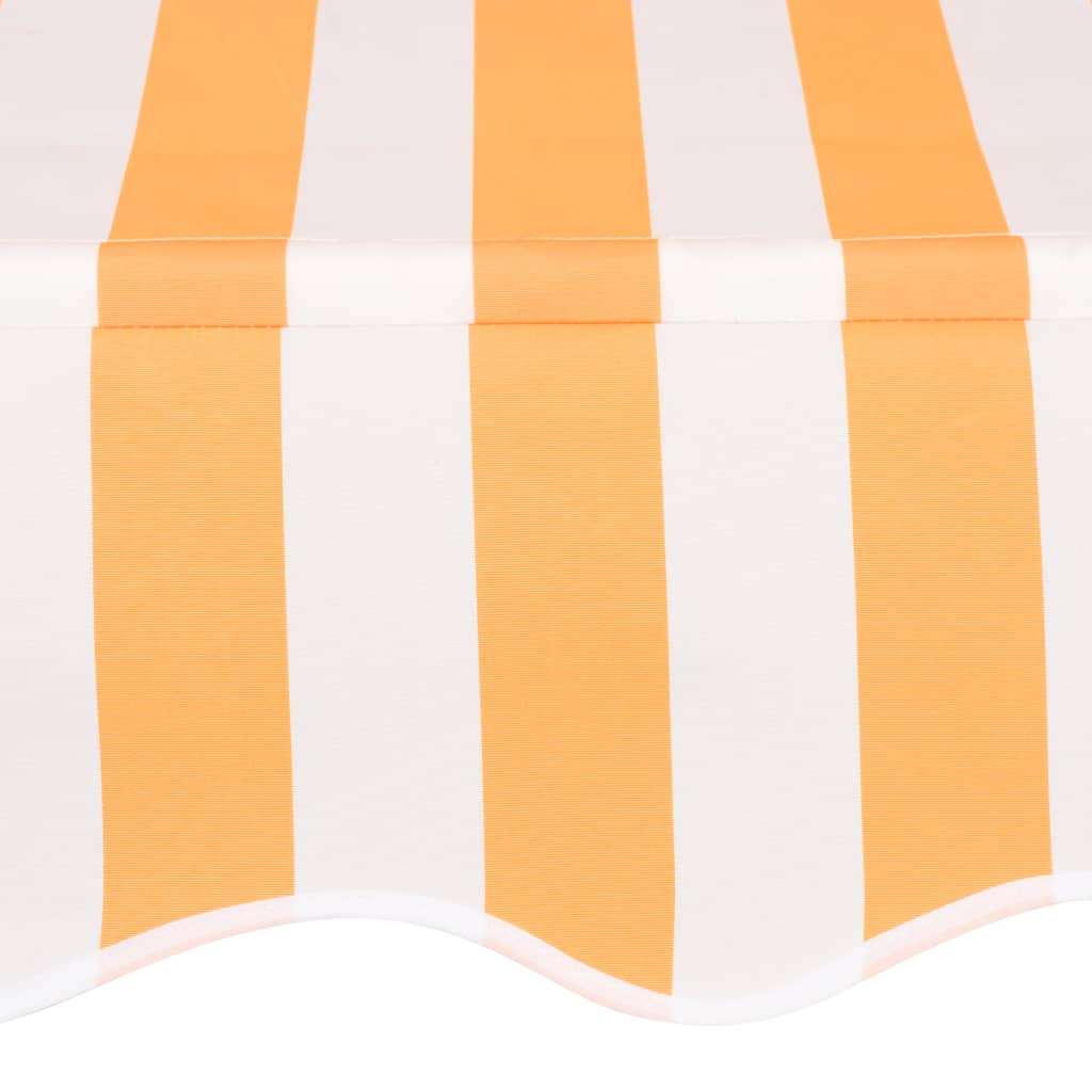 Toldo retrátil manual 100 cm riscas laranja e branco