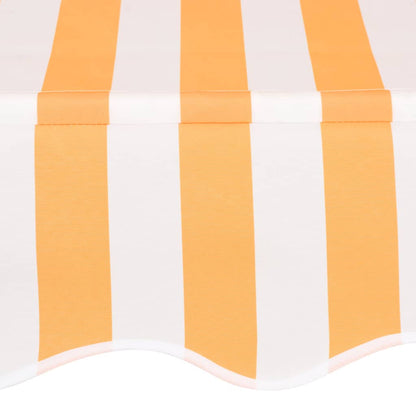 Toldo retrátil manual 100 cm riscas laranja e branco