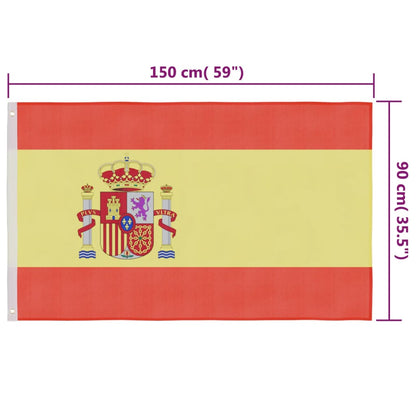 Bandeira da Espanha 90x150 cm