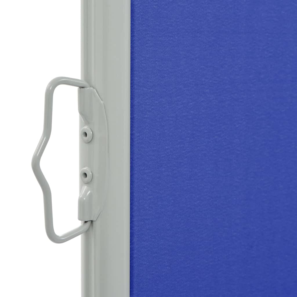 Toldo lateral retrátil para pátio 120x300 cm azul