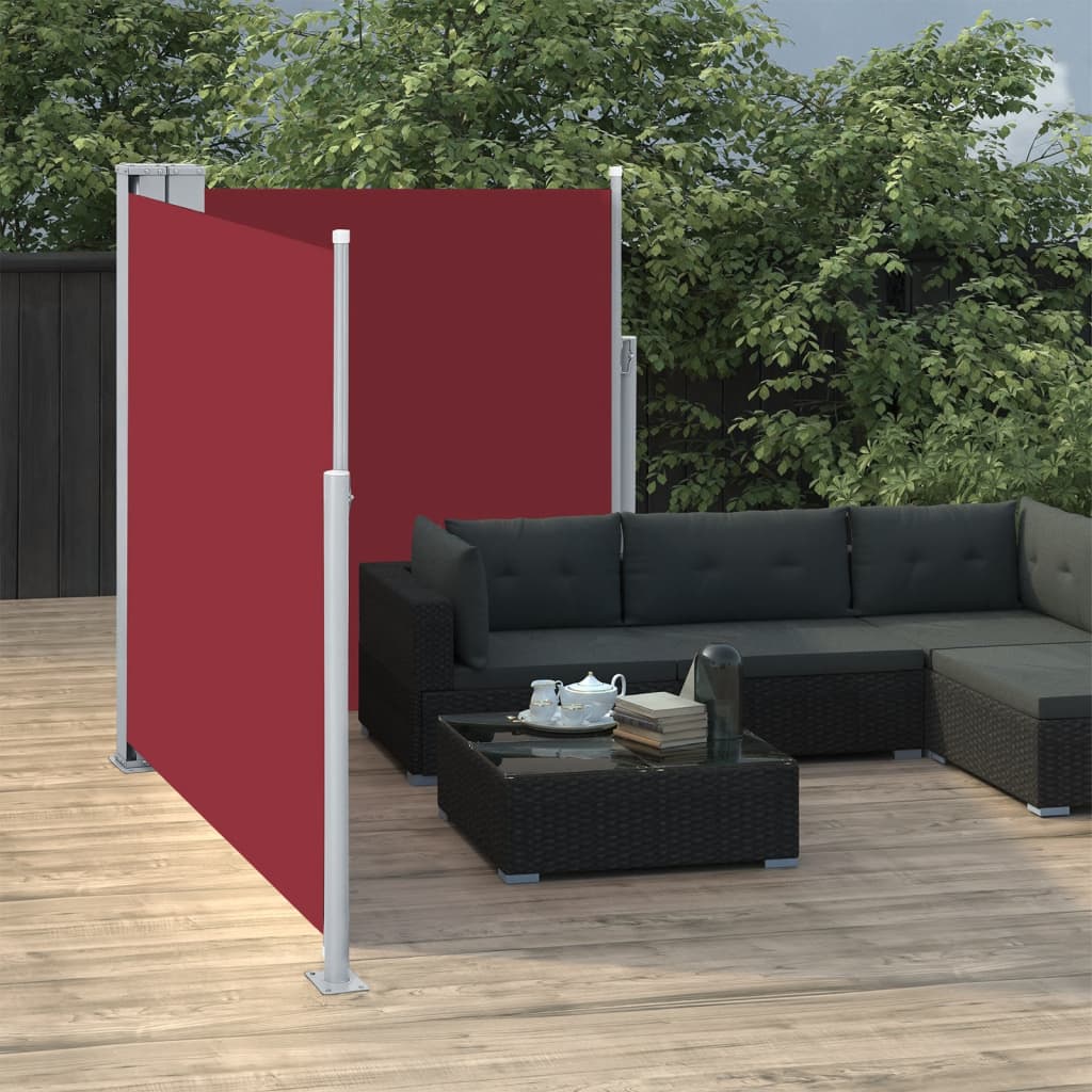 Toldo lateral retrátil 170x600 cm vermelho