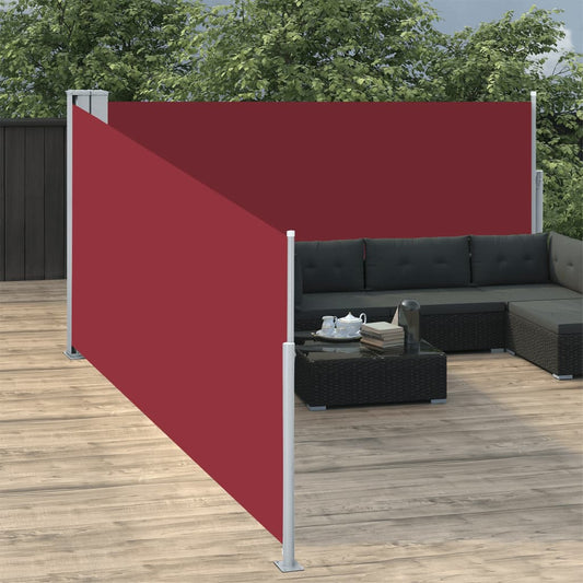 Toldo lateral retrátil 100x1000 cm vermelho