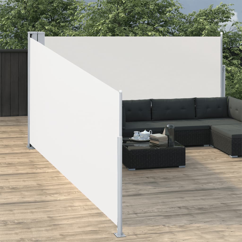 Toldo lateral retrátil 140x1000 cm creme