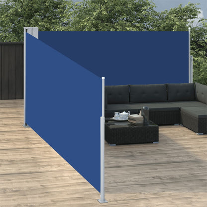 Toldo lateral retrátil 140x1000 cm azul