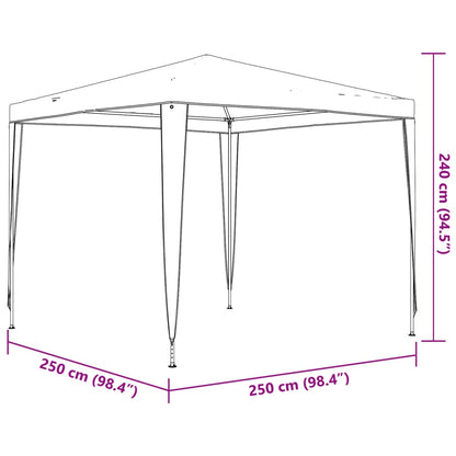 Tenda para festas 2,5x2,5 m 90 g/m² verde