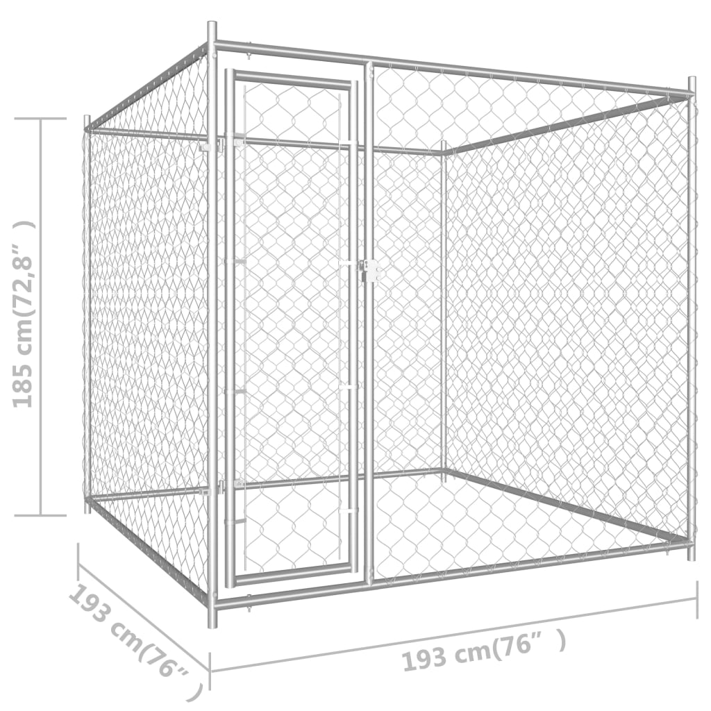 Canil de exterior 193x193x185 cm