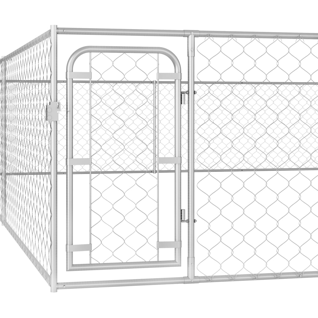 Canil de exterior em aço galvanizado 6x6x1 m