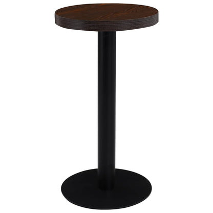 Mesa bistrô 40 cm MDF castanho-escuro