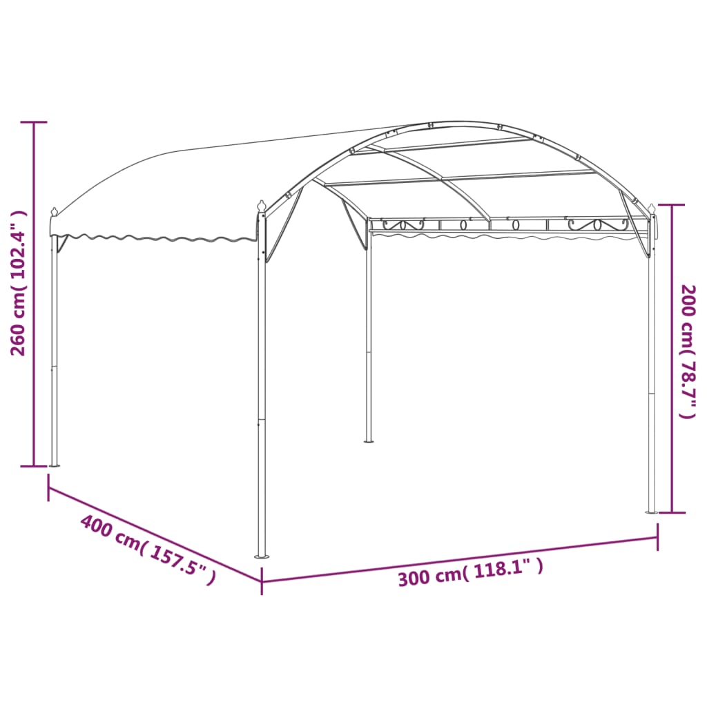 Pérgola Aveiro 3x4 - Várias Cores - Design Moderno