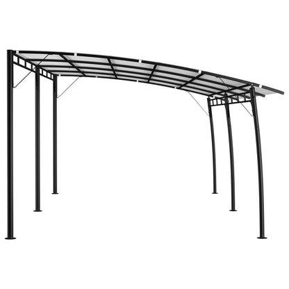 Toldo para-sol de jardim 6x3x2,55 m cor creme