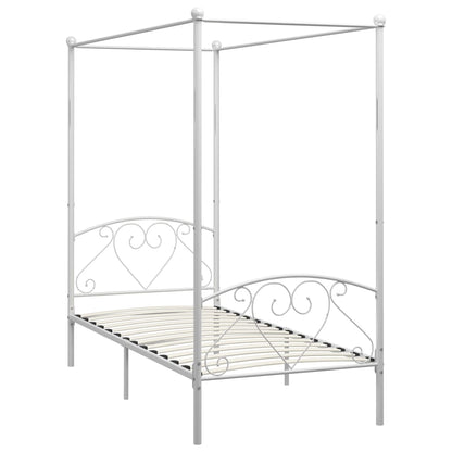 Estrutura de cama com dossel metal 120x200 cm branco