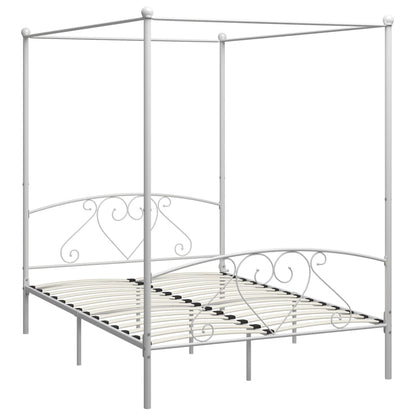 Estrutura de cama dossel 160x200 cm metal branco