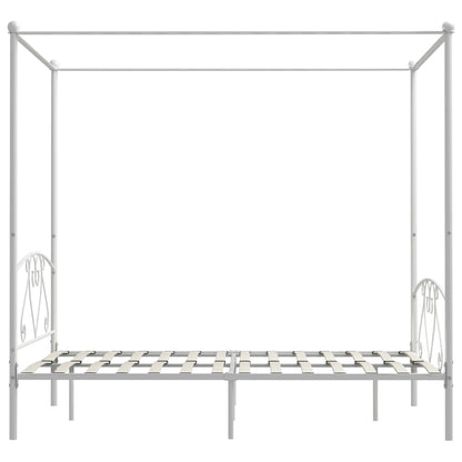 Estrutura de cama dossel 160x200 cm metal branco