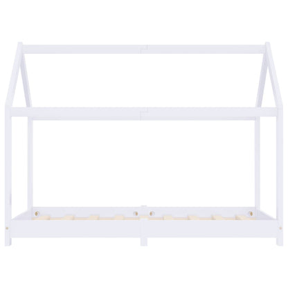 Estrutura de cama para crianças 80x160 cm pinho maciço branco