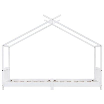 Estrutura de cama para crianças 90x200 cm pinho maciço branco