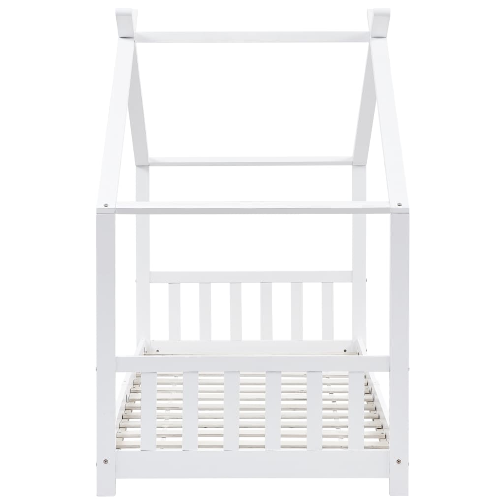 Estrutura de cama para crianças 90x200 cm pinho maciço branco