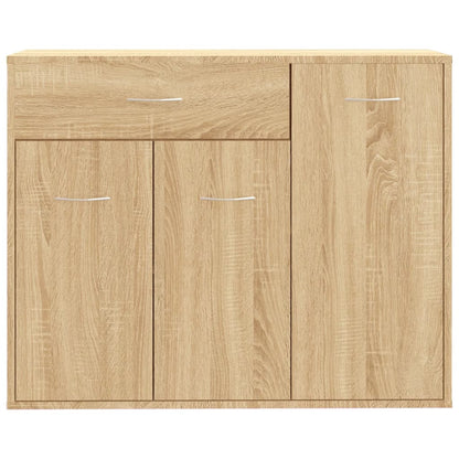 Aparador Label com 3 Portas e 1 Gaveta de 88 cm - Carvalho - Design Minimalista