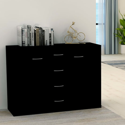 Aparador Mavie de 90 cm - Preto - Design Moderno