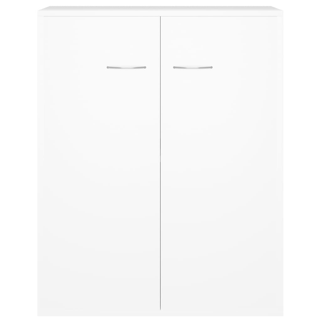 Aparador Label - Cor Branco - Com 2 Portas - 60x30x75 cm - Em Aglomerado - Design Minimalista