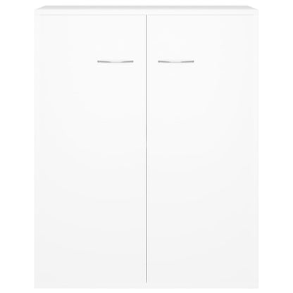 Aparador Label - Cor Branco - Com 2 Portas - 60x30x75 cm - Em Aglomerado - Design Minimalista