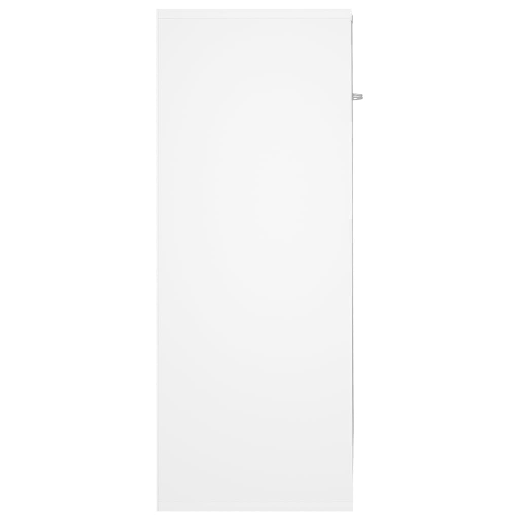 Aparador Label - Cor Branco - Com 2 Portas - 60x30x75 cm - Em Aglomerado - Design Minimalista