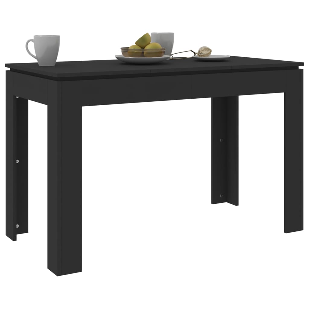 Mesa de Jantar Luna de 120cm - Preto - Design Minimalista