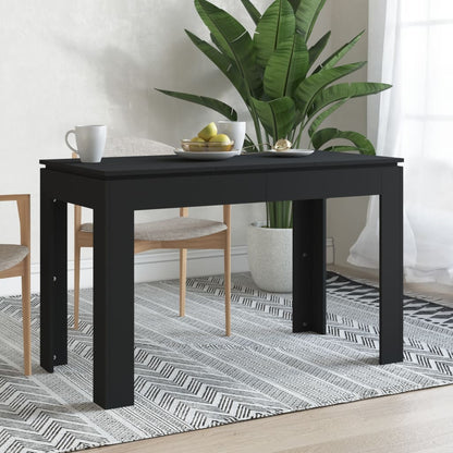 Mesa de Jantar Luna de 120cm - Preto - Design Minimalista