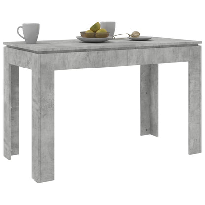 Mesa de jantar 120x60x76 cm contraplacado cinzento cimento