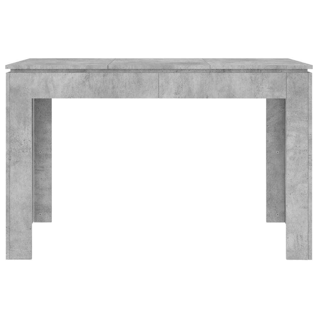 Mesa de jantar 120x60x76 cm contraplacado cinzento cimento