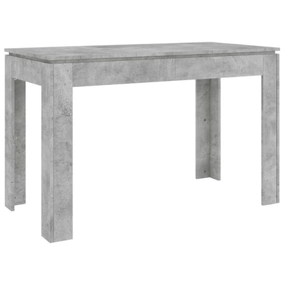 Mesa de jantar 120x60x76 cm contraplacado cinzento cimento