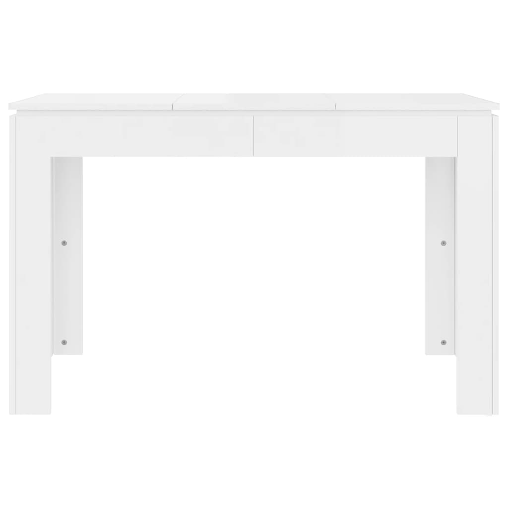 Mesa de Jantar Luna de 120cm - Branco Brilhante - Design Minimalista