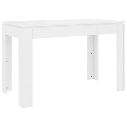 Mesa de Jantar Luna de 120cm - Branco Brilhante - Design Minimalista