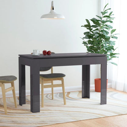 Mesa de Jantar Luna de 120cm - Cinzento Brilhante - Design Minimalista