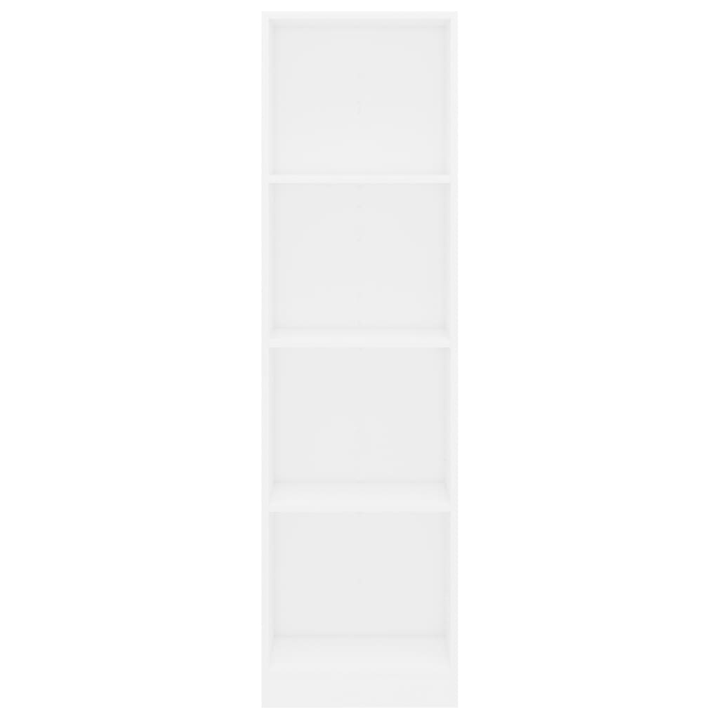 Estante com 4 prateleiras 40x24x142 cm contraplacado branco