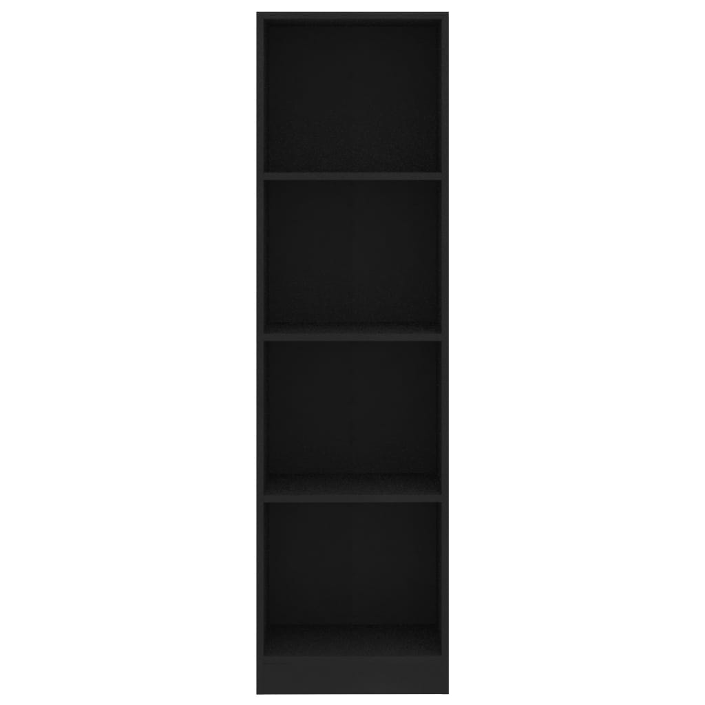 Estante com 4 prateleiras 40x24x142 cm contraplacado preto