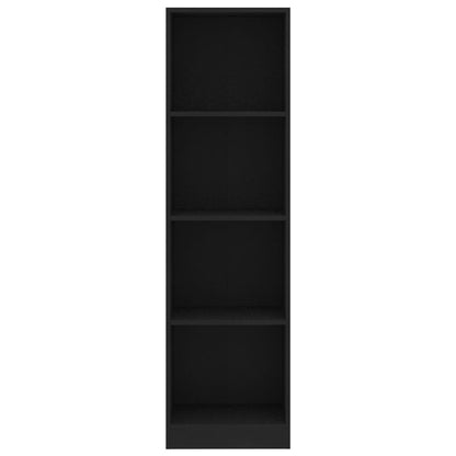 Estante com 4 prateleiras 40x24x142 cm contraplacado preto