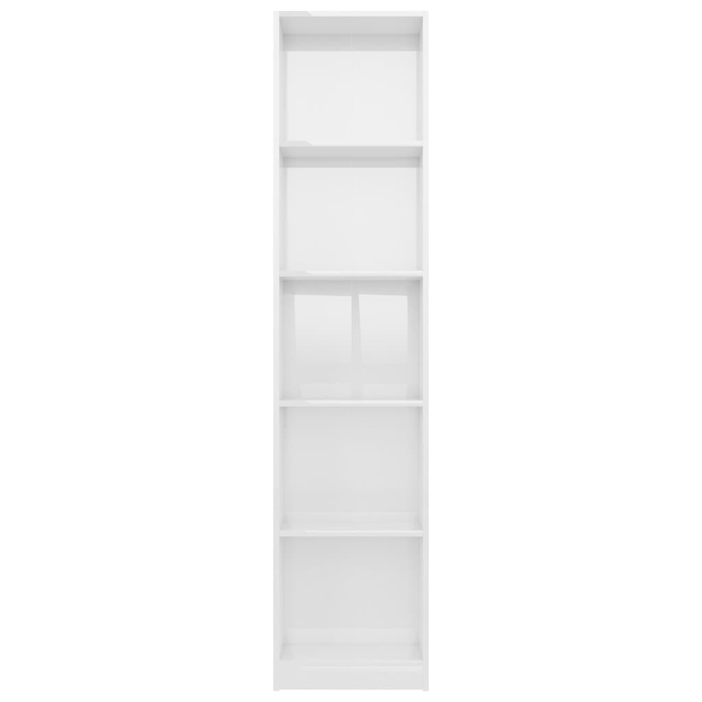 Estante com 5 prateleiras 40x24x175 cm contraplacado branco