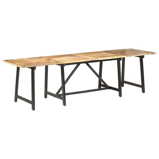 Mesa de jantar extensível 280x80x75 cm madeira mangueira maciça