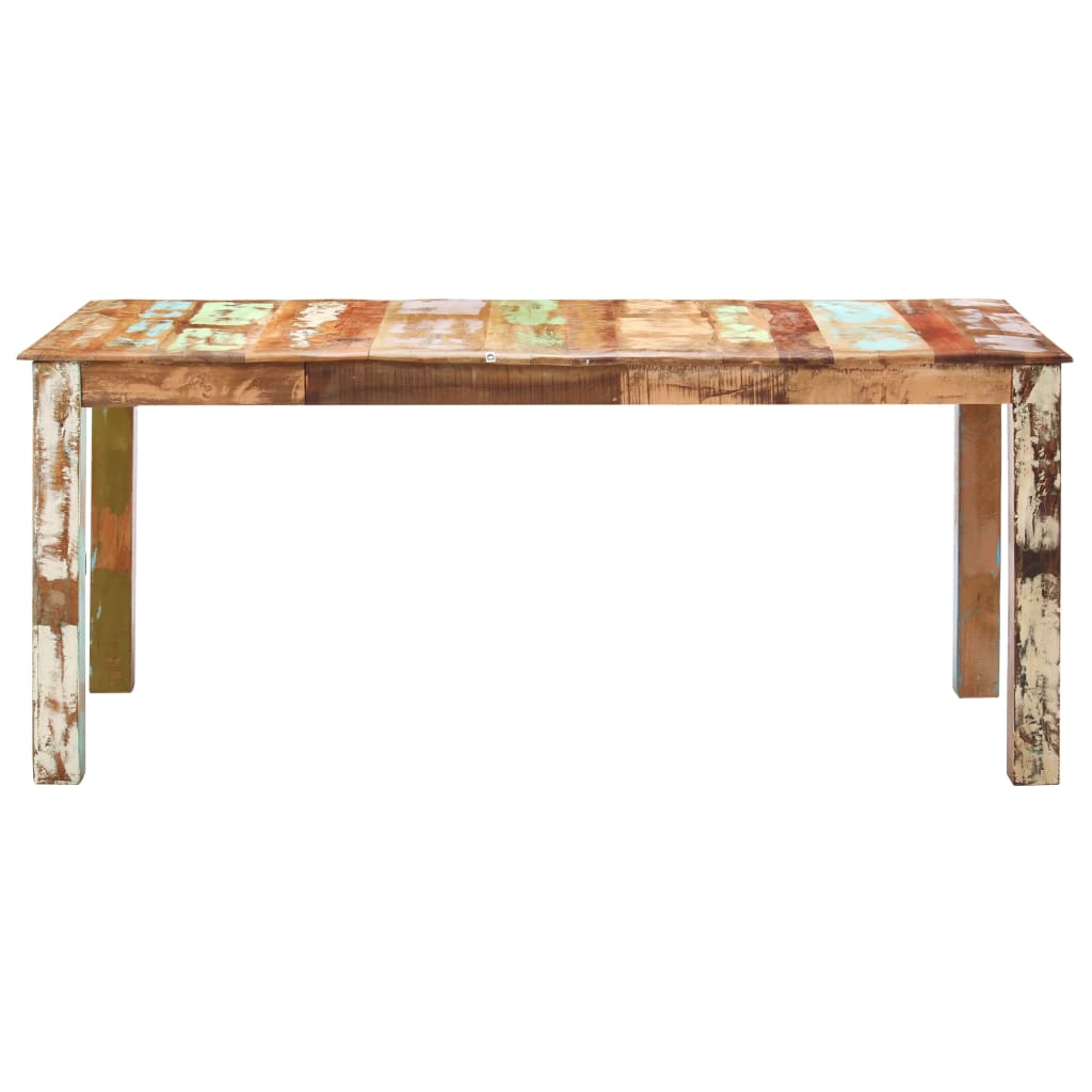 Mesa de jantar 180x90x76 cm madeira recuperada maciça