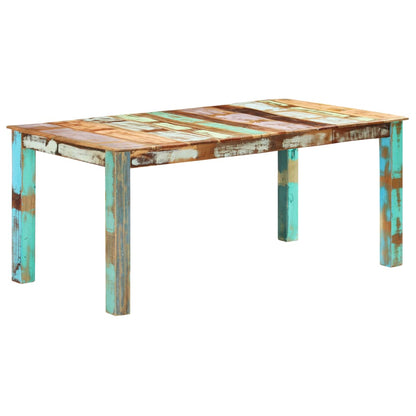 Mesa de jantar 180x90x76 cm madeira recuperada maciça