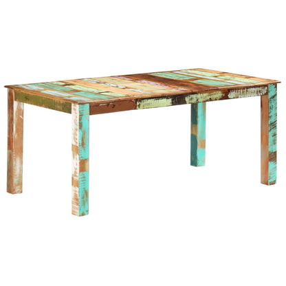 Mesa de jantar 180x90x76 cm madeira recuperada maciça