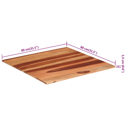 Tampo de mesa madeira de acácia maciça 15-16 mm 80x80 cm