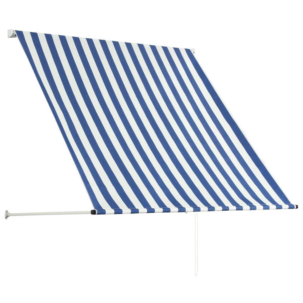 Toldo retrátil 100x150 cm azul e branco