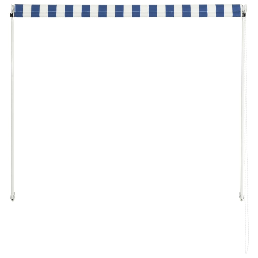 Toldo retrátil 100x150 cm azul e branco