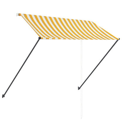 Toldo retrátil com LED 250x150 cm amarelo e branco